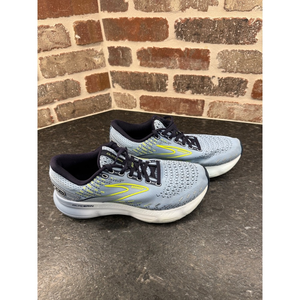 Brooks Glycerin 20 Womens Running Shoes Blue Navy Yellow 1203691B416 Size 9
